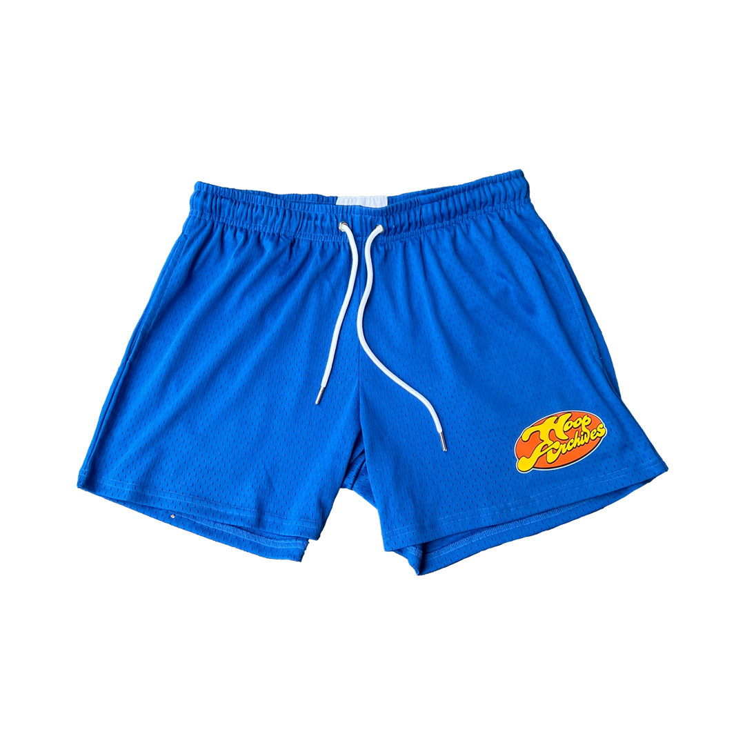 Blue Retro Mesh Shorts